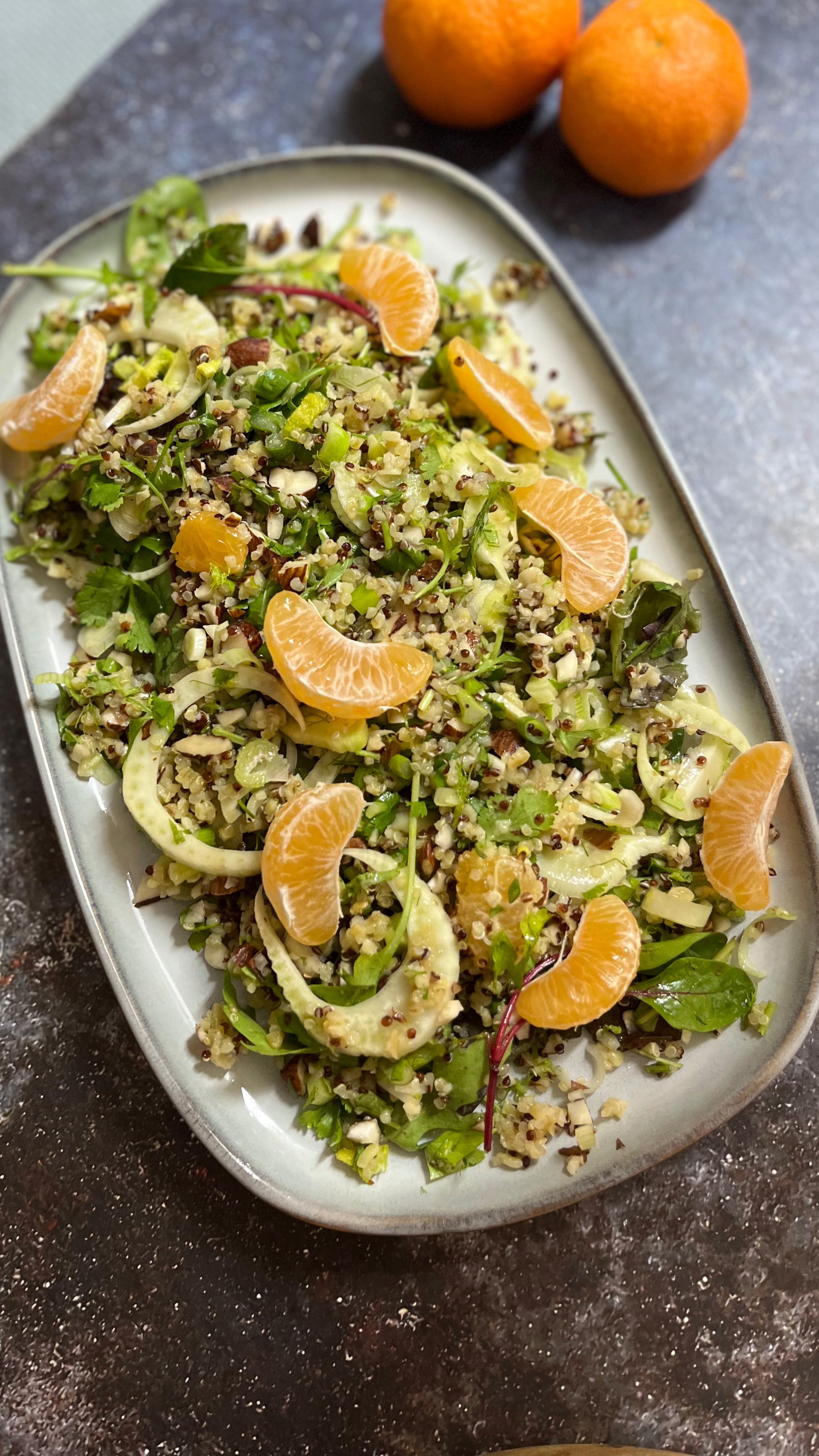 Fennel and mandarine salad