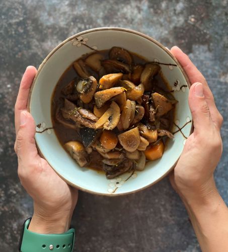 mushroom-bourguignon