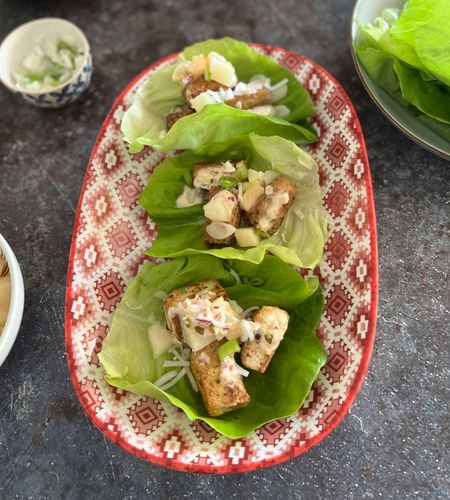 tofu-melon-lettuce-wraps